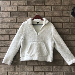 Sherpa white quarter zip